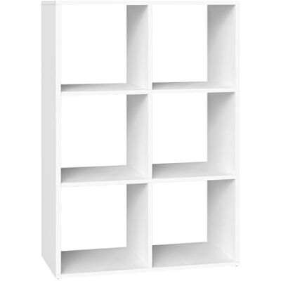 VASAGLE Custos Collection Bibliothèque, Meuble de Rangement, avec Compartiments Ouverts, pour Salon, Chambre, Bureau, Étagère sur 3 Niveaux, 30 x 98 x 66,4 cm, Blanc Nuage LBC406WB01 - Publicité VASAGLE Custos Collection Bibliothèque, Meuble de Rangement, avec Compartiments Ouverts, pour Salon, Chambre, Bureau, Étagère sur 3 Niveaux, 30 x 98 x 66,4 cm, Blanc Nuage LBC406WB01 - Publicité