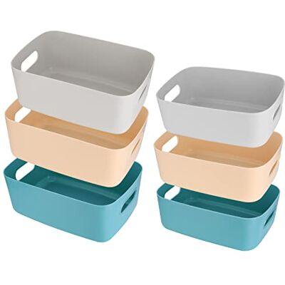 Jttxiu 6 Pièces Boîte de Rangement en Plastique, Boîtes Organisateur de Panier de Rangement, Caisse Bac Box de Rangement pour Maison Cuisine étagères Tiroirs - Publicité Jttxiu 6 Pièces Boîte de Rangement en Plastique, Boîtes Organisateur de Panier de Rangement, Caisse Bac Box de Rangement pour Maison Cuisine étagères Tiroirs - Publicité