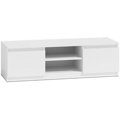 CDF Meuble TV Moderne Banc TV de Salon Support Multimédia avec Rangement et Passage de Câbles Design Scandinave sans Poignées pour Salon et Bureau 120 x 40 x 36 cm Blanc - Publicité CDF Meuble TV Moderne Banc TV de Salon Support Multimédia avec Rangement et Passage de Câbles Design Scandinave sans Poignées pour Salon et Bureau 120 x 40 x 36 cm Blanc - Publicité