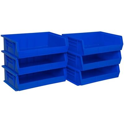 Akro-Mils Akrobin d'empilage de rangement en plastique, 27,9 cm par 40,6 cm par 12,7 cm, étui de 6, 30255BLUE - Publicité Akro-Mils Akrobin d'empilage de rangement en plastique, 27,9 cm par 40,6 cm par 12,7 cm, étui de 6, 30255BLUE - Publicité