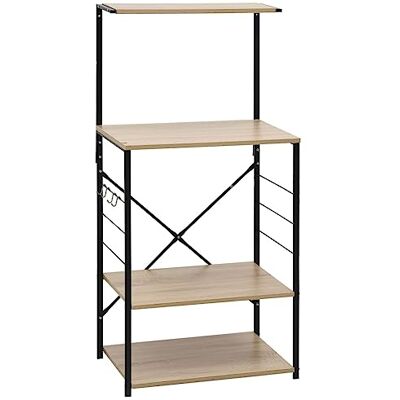 vidaXL Armoire à Micro-Ondes, Support pour Micro-Ondes, Étagère de Cuisine, Meuble de Rangement Salle à Manger Maison Intérieur, Noir et Chêne - Publicité vidaXL Armoire à Micro-Ondes, Support pour Micro-Ondes, Étagère de Cuisine, Meuble de Rangement Salle à Manger Maison Intérieur, Noir et Chêne - Publicité