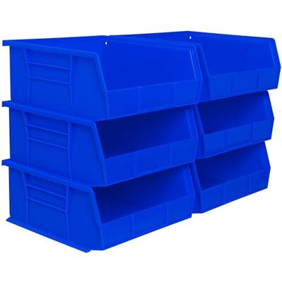 Akro-Mils 30235 AkroBins Plastic Storage Bins, Space-Saving Stackable Bins for Garage, Pantry, Craft Organization, 27,6 cm x 27,9 cm x 12,7 cm, Blue, 6-Pack - Publicité Akro-Mils 30235 AkroBins Plastic Storage Bins, Space-Saving Stackable Bins for Garage, Pantry, Craft Organization, 27,6 cm x 27,9 cm x 12,7 cm, Blue, 6-Pack - Publicité