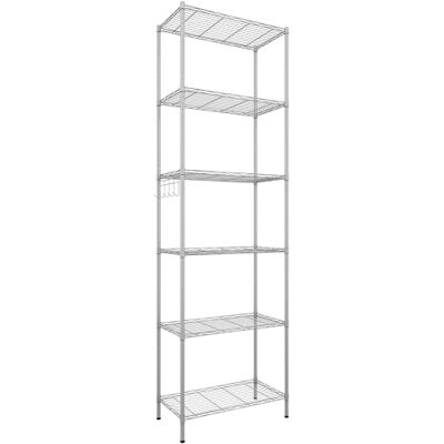 Himimi Étagère à 6 Niveaux en Fil métallique pour Garage, Cuisine, Salon, Salle de Bain, 21,26 L x 11,42 l x 62,99 H Noir - Publicité Himimi Étagère à 6 Niveaux en Fil métallique pour Garage, Cuisine, Salon, Salle de Bain, 21,26 L x 11,42 l x 62,99 H Noir - Publicité