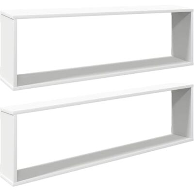 vidaXL Étagères Cube Murales 2 pcs, Supports Suspendus, Tablettes Flottantes, Meubles de Salon Salle de Séjour, Blanc Bois d'Ingénierie - Publicité vidaXL Étagères Cube Murales 2 pcs, Supports Suspendus, Tablettes Flottantes, Meubles de Salon Salle de Séjour, Blanc Bois d'Ingénierie - Publicité
