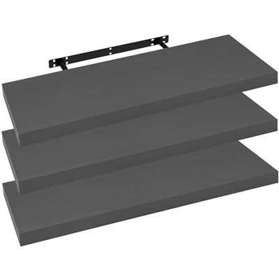 WOLTU Étagère Murale, Étagère Suspendue, Étagère Flottante en MDF, Lot de 3, pour Salon, Cuisine, Chambre, Salle de Bain etc RG9370dgr-3 - Publicité WOLTU Étagère Murale, Étagère Suspendue, Étagère Flottante en MDF, Lot de 3, pour Salon, Cuisine, Chambre, Salle de Bain etc RG9370dgr-3 - Publicité