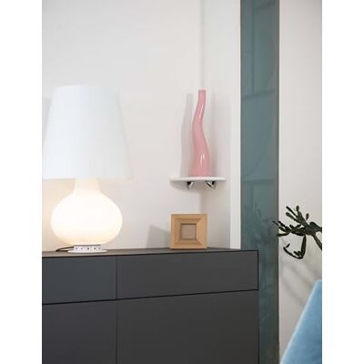 ALEDA STONE Quick Shelf Étagère d'angle en Marbre Coton, 1 Étagère, Kit de Montage et 2 Supports Inclus, 22,9 cm L x 22,9 cm P x 1,5 cm H, Finition Brillante - Publicité ALEDA STONE Quick Shelf Étagère d'angle en Marbre Coton, 1 Étagère, Kit de Montage et 2 Supports Inclus, 22,9 cm L x 22,9 cm P x 1,5 cm H, Finition Brillante - Publicité