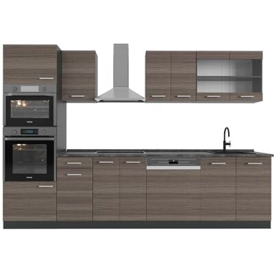 VICCO Système de Cuisine Modulaire - 300cm, Antracite - Cuisine - Publicité VICCO Système de Cuisine Modulaire - 300cm, Antracite - Cuisine - Publicité
