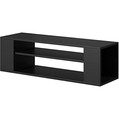 Selsey Weri Meuble TV Suspendu avec 2 Compartiments Ouverts, Minimaliste, 100 cm de Large (Noir) - Publicité Selsey Weri Meuble TV Suspendu avec 2 Compartiments Ouverts, Minimaliste, 100 cm de Large (Noir) - Publicité