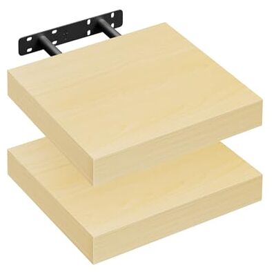 WOLTU Étagère Murale, Étagère Flottante de CD, Lot de 2, pour Salon, Cuisine, Chambre, Salle de Bain 25x22.9x3.8cm, Jaune Chêne RG9365kei-2 - Publicité WOLTU Étagère Murale, Étagère Flottante de CD, Lot de 2, pour Salon, Cuisine, Chambre, Salle de Bain 25x22.9x3.8cm, Jaune Chêne RG9365kei-2 - Publicité