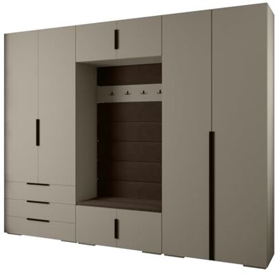 ABIKSMEBLE Inova 1 Ensemble de Meubles Garde-Robe Moderne pour Chambre à Coucher, Salon, Entrée, Chambre d'enfant Meuble de Rangement pour Dressing 236,7x300x47cm Cachemire, Manila 04, Noir - Publicité ABIKSMEBLE Inova 1 Ensemble de Meubles Garde-Robe Moderne pour Chambre à Coucher, Salon, Entrée, Chambre d'enfant Meuble de Rangement pour Dressing 236,7x300x47cm Cachemire, Manila 04, Noir - Publicité