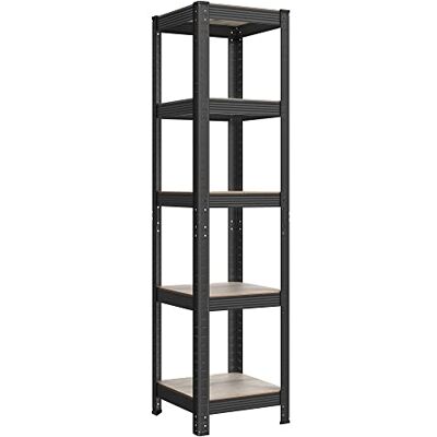 SONGMICS Étagère de Rangement à 5 Niveaux, 37 x 37 x 150 cm, Capacité 400 kg, Planches Réglables, Style Naturel, pour Cuisine, Salon, Grège et Noir GLR037B11 - Publicité SONGMICS Étagère de Rangement à 5 Niveaux, 37 x 37 x 150 cm, Capacité 400 kg, Planches Réglables, Style Naturel, pour Cuisine, Salon, Grège et Noir GLR037B11 - Publicité