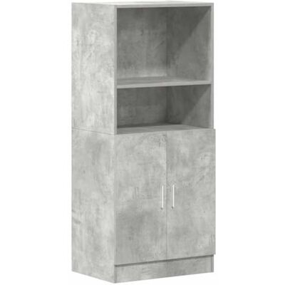 vidaXL Armoire de cuisine gris béton 57x41,5x131,5 cm bois ingénierie - Publicité vidaXL Armoire de cuisine gris béton 57x41,5x131,5 cm bois ingénierie - Publicité