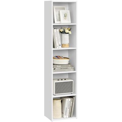 VASAGLE Bibliothèque, Étagère sur 5 Niveaux, Meuble de Rangement Ouvert, Étagère, 24 x 30,2 x 134,2 cm, pour Salon, Bureau, Salle à Manger, Blanc Nuage LBC419W01 - Publicité VASAGLE Bibliothèque, Étagère sur 5 Niveaux, Meuble de Rangement Ouvert, Étagère, 24 x 30,2 x 134,2 cm, pour Salon, Bureau, Salle à Manger, Blanc Nuage LBC419W01 - Publicité