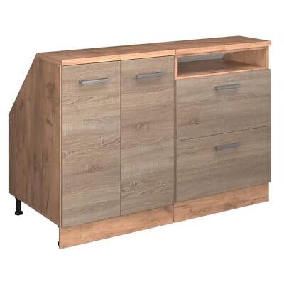 Vicco Meuble sous Pente R-Line, Sonoma, 120cm Lot de 2 caissons 60 cm de Profondeur, Convient aux Murs inclinés et à Une Installation de Cuisine Variable - Publicité Vicco Meuble sous Pente R-Line, Sonoma, 120cm Lot de 2 caissons 60 cm de Profondeur, Convient aux Murs inclinés et à Une Installation de Cuisine Variable - Publicité