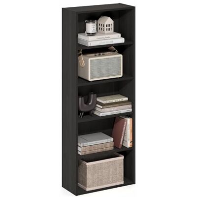 Furinno Basic Étagère, Bibliothèque À 5 Niveaux, Étagère De Rangement Cubique avec Étagère Ouverte, 7 X 17 X 44 Cm, pour Salon, Chambre, Bureau, Expresso - Publicité Furinno Basic Étagère, Bibliothèque À 5 Niveaux, Étagère De Rangement Cubique avec Étagère Ouverte, 7 X 17 X 44 Cm, pour Salon, Chambre, Bureau, Expresso - Publicité