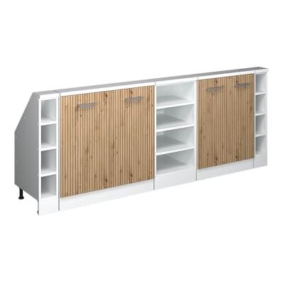 Vicco Ensembles de Meuble de Rangement sous Pente Rion, Chêne Artisan/Blanc, L210 x P46 cm Lot de 5, Gain de Place pour Les pièces mansardées - Publicité Vicco Ensembles de Meuble de Rangement sous Pente Rion, Chêne Artisan/Blanc, L210 x P46 cm Lot de 5, Gain de Place pour Les pièces mansardées - Publicité