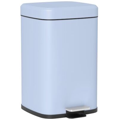 HOMCOM 20L Poubelle Cuisine Bleu Clair - Poubelle avec couvercle à fermeture douce - Publicité HOMCOM 20L Poubelle Cuisine Bleu Clair - Poubelle avec couvercle à fermeture douce - Publicité
