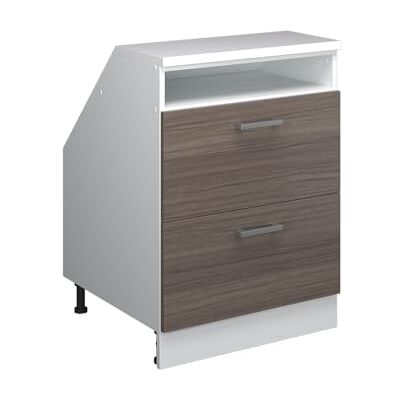 Vicco Meuble sous Pente R-Line, Gris Noble, 60cm 2 tiroirs, 60 cm de Profondeur, pour Une Combinaison Libre au Sein de systèmes de Cuisine modulaires - Publicité Vicco Meuble sous Pente R-Line, Gris Noble, 60cm 2 tiroirs, 60 cm de Profondeur, pour Une Combinaison Libre au Sein de systèmes de Cuisine modulaires - Publicité