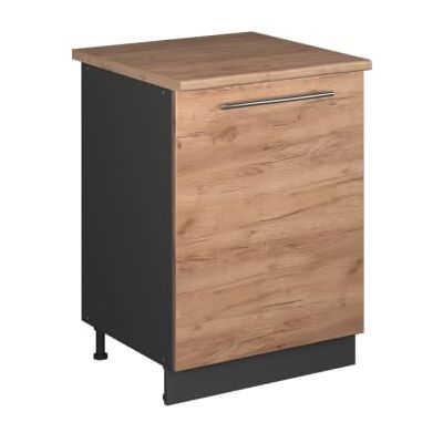 Vicco Meuble Bas de Cuisine Fame-Line, Chêne de Force doré/Anthracite, 60cm 1 Porte avec Plan de Travail - Publicité Vicco Meuble Bas de Cuisine Fame-Line, Chêne de Force doré/Anthracite, 60cm 1 Porte avec Plan de Travail - Publicité