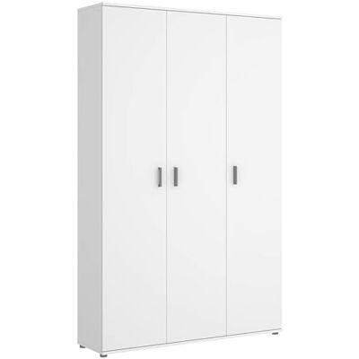Pegane - 3 portes - Blanc - 116 x 35 x 190 cm - Armoire - Publicité Pegane - 3 portes - Blanc - 116 x 35 x 190 cm - Armoire - Publicité