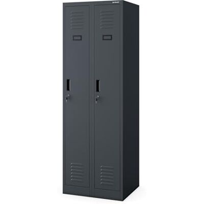 Jan Nowak Armoire Vestiaire Metallique 2B1AS Casier en Métal 2 Compartiments cloison Revêtement en Poudre 180 cm x 60 cm x 50 cm Anthracite - Publicité Jan Nowak Armoire Vestiaire Metallique 2B1AS Casier en Métal 2 Compartiments cloison Revêtement en Poudre 180 cm x 60 cm x 50 cm Anthracite - Publicité