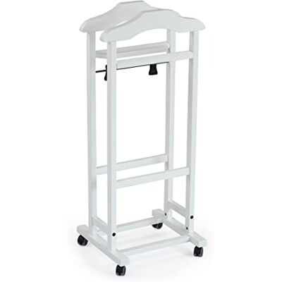 Arredamenti Italia AR_IT- 2003 MIXER Valet de Nuit Double Hêtre Massif couleur Blanc 46 x 105 x 37 cm - Publicité Arredamenti Italia AR_IT- 2003 MIXER Valet de Nuit Double Hêtre Massif couleur Blanc 46 x 105 x 37 cm - Publicité