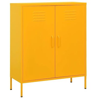 vidaXL Armoire de Rangement Placard Armoire de Stockage Meuble de Rangement Salon Salle de Séjour Intérieur Jaune Moutarde 80x35x101,5 cm Acier - Publicité vidaXL Armoire de Rangement Placard Armoire de Stockage Meuble de Rangement Salon Salle de Séjour Intérieur Jaune Moutarde 80x35x101,5 cm Acier - Publicité