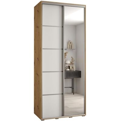 Abiks Möbel - ARMOIRE DAVOS 5 PORTES COULISSANTES - Argent - Publicité Abiks Möbel - ARMOIRE DAVOS 5 PORTES COULISSANTES - Argent - Publicité