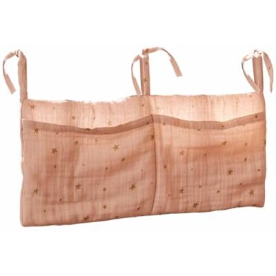 Loberon Vianne Pochette de rangement Mousseline de qualité Très douce et légère, rose/doré - Publicité Loberon Vianne Pochette de rangement Mousseline de qualité Très douce et légère, rose/doré - Publicité