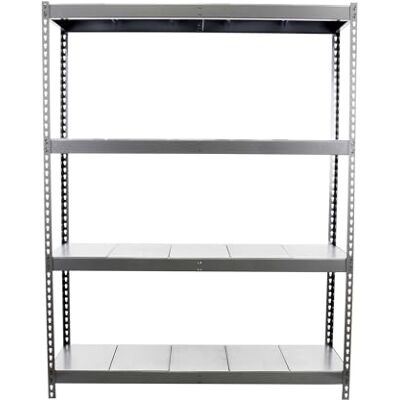 Simon Rack Étagère Charge Lourde 2000x1200x600 mm, 4 Niveaux Métal, 400 kg par Niveau, Structure Acier, Gris/Galvanisé Ecoforte - Publicité Simon Rack Étagère Charge Lourde 2000x1200x600 mm, 4 Niveaux Métal, 400 kg par Niveau, Structure Acier, Gris/Galvanisé Ecoforte - Publicité