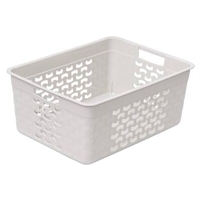BranQ - Home essential BranQ Home essential Panier de rangement universel multifonction en plastique sans BPA Taille M 6 l 1 pièce Crème - Publicité BranQ - Home essential BranQ Home essential Panier de rangement universel multifonction en plastique sans BPA Taille M 6 l 1 pièce Crème - Publicité