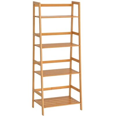 HOMCOM Bibliothèque étagère en Bambou à 4 Niveaux, présentoir de Plantes au Sol, étagère échelle pour Salon, Cuisine, Salle de Bain, Bureau, 48 x 31,5 x 120 cm, Bois Naturel - Publicité HOMCOM Bibliothèque étagère en Bambou à 4 Niveaux, présentoir de Plantes au Sol, étagère échelle pour Salon, Cuisine, Salle de Bain, Bureau, 48 x 31,5 x 120 cm, Bois Naturel - Publicité