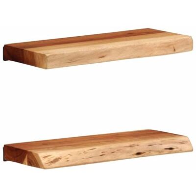 vidaXL Étagères murales 2 pcs 40x20x3,5 cm Bois Massif d'acacia, étagère Flottante, étagère de buanderie, étagère pour CD, étagère Murale d'exposition - Publicité vidaXL Étagères murales 2 pcs 40x20x3,5 cm Bois Massif d'acacia, étagère Flottante, étagère de buanderie, étagère pour CD, étagère Murale d'exposition - Publicité