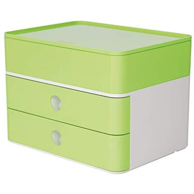 HAN SMART-BOX PLUS ALLISON – boîte de rangement design compacte avec 2 tiroirs et un organiseur avec couvercle, vert lime, 1100-80 - Publicité HAN SMART-BOX PLUS ALLISON – boîte de rangement design compacte avec 2 tiroirs et un organiseur avec couvercle, vert lime, 1100-80 - Publicité