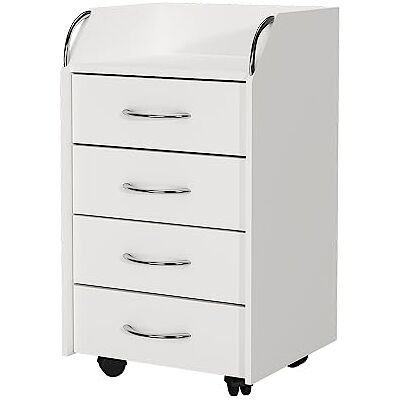 Vicco Caisson Roulant Gwendolyn, Blanc, 40 x 36 cm avec 4 tiroirs - Publicité Vicco Caisson Roulant Gwendolyn, Blanc, 40 x 36 cm avec 4 tiroirs - Publicité
