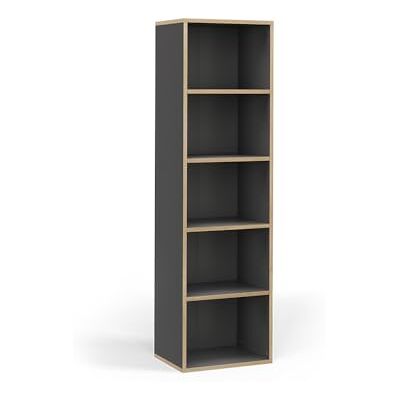 Vicco Bibliothèque Tetrix, Anthracite, 40x140cm avec 5 Compartiments, pour Le Rangement de Livres et de décorations - Publicité Vicco Bibliothèque Tetrix, Anthracite, 40x140cm avec 5 Compartiments, pour Le Rangement de Livres et de décorations - Publicité
