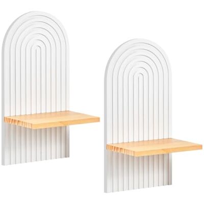 Mapille Étagère Murale Bohème en Bois, Étagère Flottante avec Fixation Cachée, Décoration Murale pour Salon, Chambre, Entrée, Chambre d’Enfant - Publicité Mapille Étagère Murale Bohème en Bois, Étagère Flottante avec Fixation Cachée, Décoration Murale pour Salon, Chambre, Entrée, Chambre d’Enfant - Publicité
