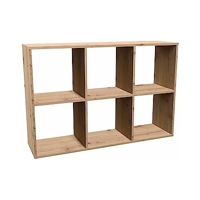 CDF Bibliothèque Étagère à 6 Compartiments Meuble de Rangement Cube Buffet Bas pour Livres Jouets Salon Bureau Chambre 110 x 75 x 30 cm Chêne Artisan - Publicité CDF Bibliothèque Étagère à 6 Compartiments Meuble de Rangement Cube Buffet Bas pour Livres Jouets Salon Bureau Chambre 110 x 75 x 30 cm Chêne Artisan - Publicité