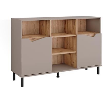 Vicco Commode Marelle, Greige/Artisan, 120x81.3cm avec 2 Portes, pour Le Rangement de vêtements, de Livres ou d’Objets ménagers - Publicité Vicco Commode Marelle, Greige/Artisan, 120x81.3cm avec 2 Portes, pour Le Rangement de vêtements, de Livres ou d’Objets ménagers - Publicité