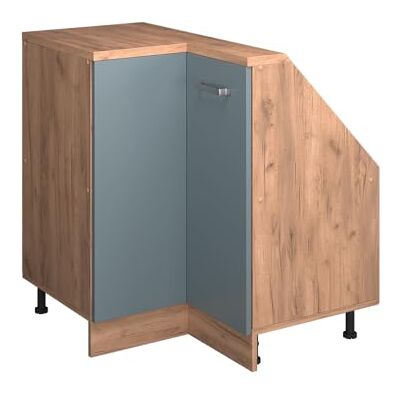 Vicco Meuble de Rangement sous Pente Armoire d'angle Rion, Bleu-Gris/Chêne de Force doré, L75.6 x P46 cm avec 1 Porte, Gain de Place pour Les pièces mansardées - Publicité Vicco Meuble de Rangement sous Pente Armoire d'angle Rion, Bleu-Gris/Chêne de Force doré, L75.6 x P46 cm avec 1 Porte, Gain de Place pour Les pièces mansardées - Publicité