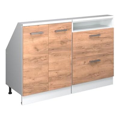Vicco Ensembles de Meuble de Rangement sous Pente Rion, Chêne de Force doré/Blanc, L120 x P46 cm Lot de 2, Gain de Place pour Les pièces mansardées - Publicité Vicco Ensembles de Meuble de Rangement sous Pente Rion, Chêne de Force doré/Blanc, L120 x P46 cm Lot de 2, Gain de Place pour Les pièces mansardées - Publicité