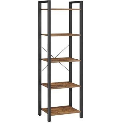 VASAGLE Étagère de Rangement 5 Niveaux, Bibliothèque, Cadre en Acier, Étagère sur Pieds pour Salon, Chambre, Bureau, 30 x 39,6 x 154 cm, Style Industriel, Marron Rustique et Noir d'encre LLS100B01 - Publicité VASAGLE Étagère de Rangement 5 Niveaux, Bibliothèque, Cadre en Acier, Étagère sur Pieds pour Salon, Chambre, Bureau, 30 x 39,6 x 154 cm, Style Industriel, Marron Rustique et Noir d'encre LLS100B01 - Publicité