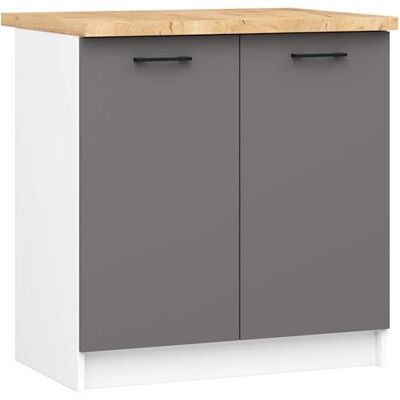 Armoire de cuisine Akord S80 - Blanc OLIWIA - 80cm - Publicité Armoire de cuisine Akord S80 - Blanc OLIWIA - 80cm - Publicité