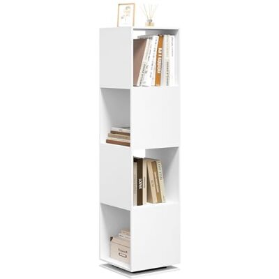 EUGAD Bibliothèque Rotative à 4 Niveaux, Étagère Rangement Cube d'Angle pour Salon, Bureau, Chambre, 35x145x35 cm, Blanc - Publicité EUGAD Bibliothèque Rotative à 4 Niveaux, Étagère Rangement Cube d'Angle pour Salon, Bureau, Chambre, 35x145x35 cm, Blanc - Publicité