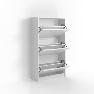 Vicco Meuble à chaussure Luca, Blanc, 59x105cm 3 compartiments, pour le rangement des chaussures, combinable avec la série Luca - Publicité Vicco Meuble à chaussure Luca, Blanc, 59x105cm 3 compartiments, pour le rangement des chaussures, combinable avec la série Luca - Publicité