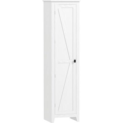 HOMCOM Armoire de Rangement sur Pieds, Buffet Cuisine, Meuble de Rangement pour Salle de Bain, Gain de Place, Style Classique avec 2 Étagères Réglables Hauteur 170 cm, en Bois Blanc - Publicité HOMCOM Armoire de Rangement sur Pieds, Buffet Cuisine, Meuble de Rangement pour Salle de Bain, Gain de Place, Style Classique avec 2 Étagères Réglables Hauteur 170 cm, en Bois Blanc - Publicité