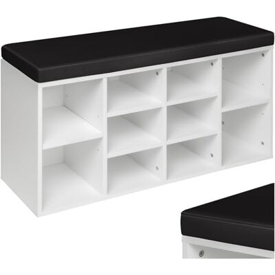 tectake ® Meuble Chaussures Meuble de Rangement Moderne Meuble d'entrée pour Max. 10 Paires 103,5x48x30 cm, Rangement Chaussures Gain de Place idéal Entrée, Chambre, Dressing Rangements Chaussure - Publicité tectake ® Meuble Chaussures Meuble de Rangement Moderne Meuble d'entrée pour Max. 10 Paires 103,5x48x30 cm, Rangement Chaussures Gain de Place idéal Entrée, Chambre, Dressing Rangements Chaussure - Publicité