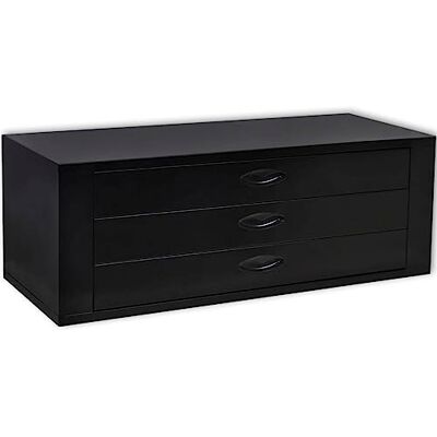 vidaXL Coffre à Outils Métallique 3 Tiroirs Noir Armoire à Outils Rangement - Publicité vidaXL Coffre à Outils Métallique 3 Tiroirs Noir Armoire à Outils Rangement - Publicité
