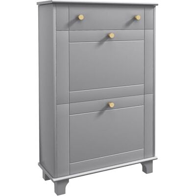 HOMCOM Meuble à chaussures étroit avec 2 tiroirs pliants et 1 tiroir amovible pour 8 paires de chaussures pour couloir 60 x 23,5 x 98,5 cm gris - Publicité HOMCOM Meuble à chaussures étroit avec 2 tiroirs pliants et 1 tiroir amovible pour 8 paires de chaussures pour couloir 60 x 23,5 x 98,5 cm gris - Publicité