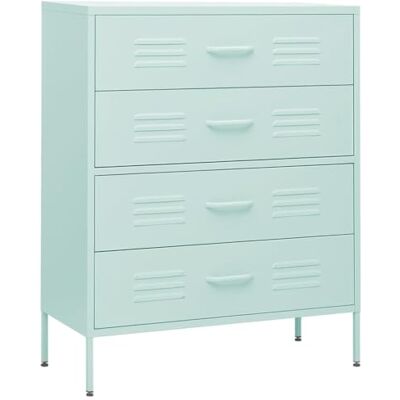 vidaXL Commode Buffet Armoire à Tiroirs Meuble de Rangement Armoire de Rangement Salon Salle de Séjour Intérieur Vert Menthe 80x35x101,5 cm Acier - Publicité vidaXL Commode Buffet Armoire à Tiroirs Meuble de Rangement Armoire de Rangement Salon Salle de Séjour Intérieur Vert Menthe 80x35x101,5 cm Acier - Publicité